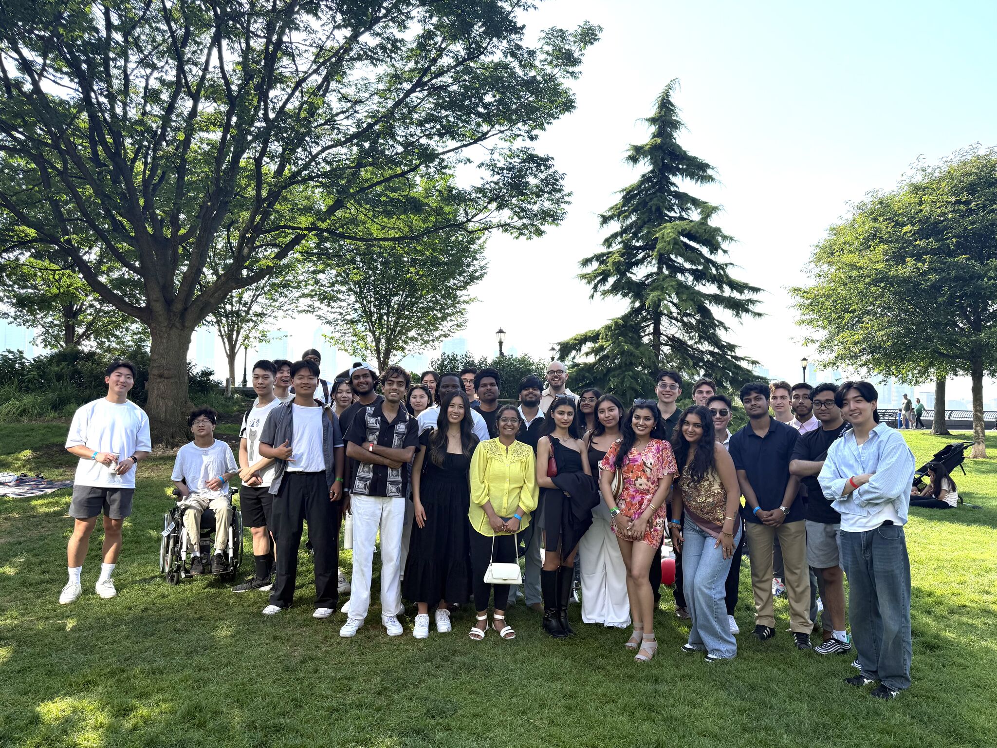 Anchor attendees together at an outdoor gathering in Manhattan